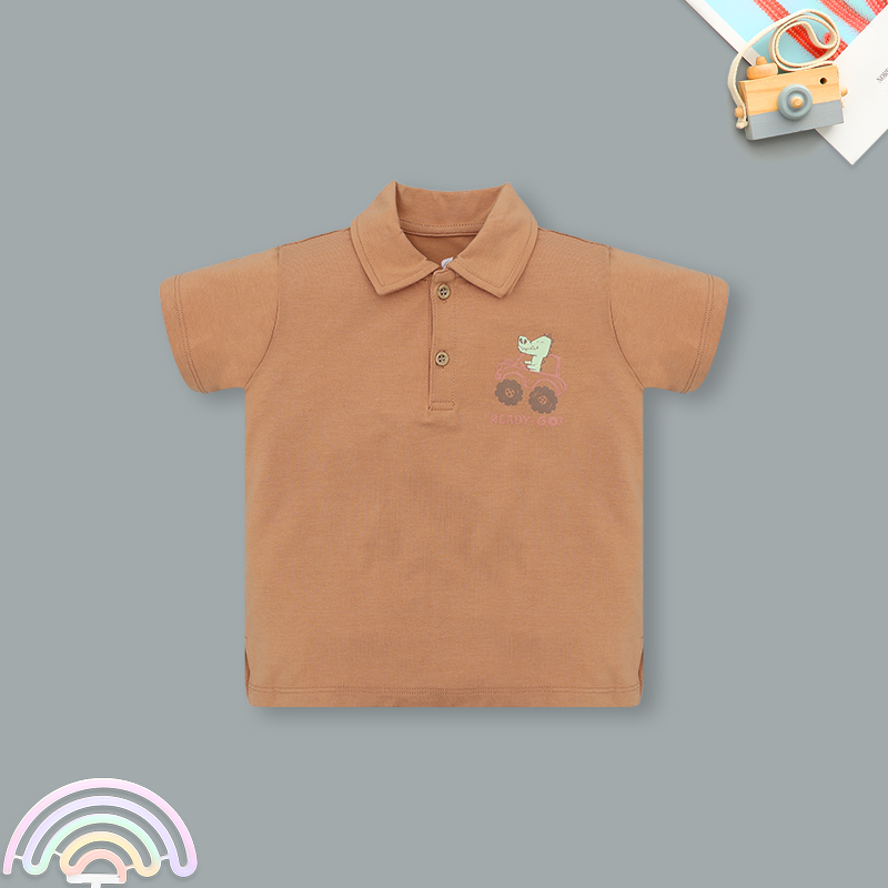 Bộ tay ngắn bé trai Lullaby NH556N màu nâu 2