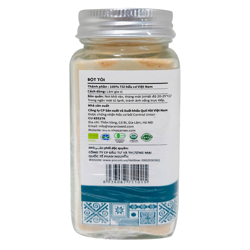 Bột tỏi hữu cơ Vinasamex hũ 50g 2