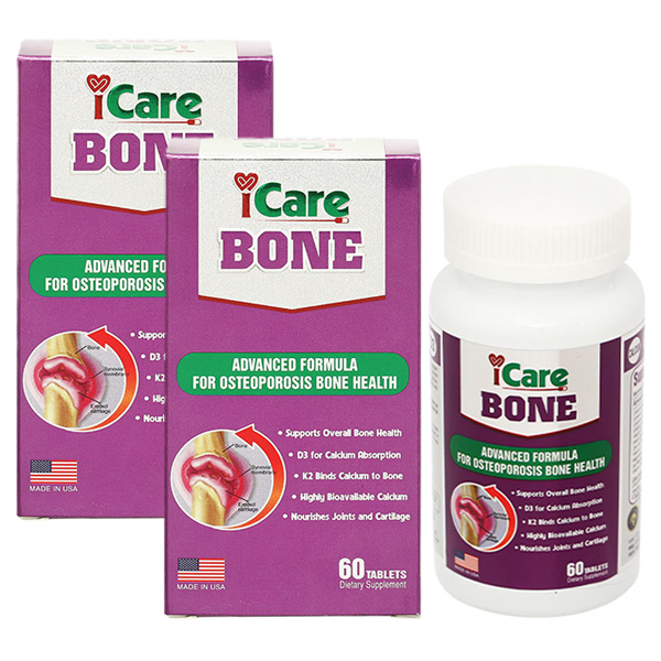 Combo 2 hộp Icare Bone hỗ trợ xương chắc khỏe, tốt cho sụn khớp