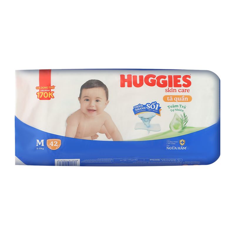 Tã quần Huggies Skincare Jumbo size M 42 miếng (6 - 11 kg) 2