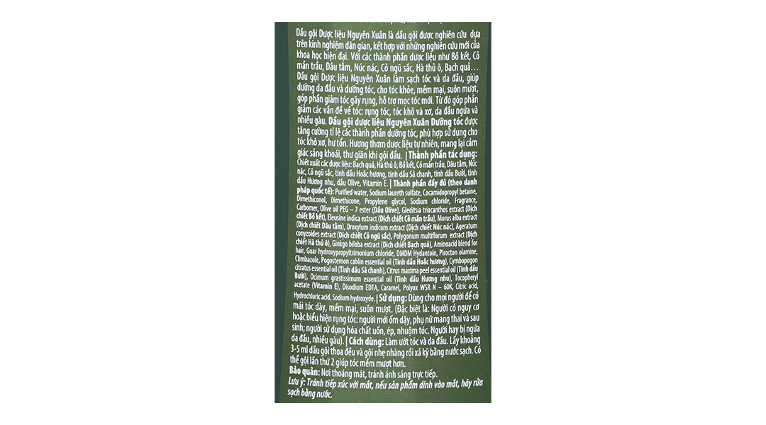 Dầu gội dược liệu Nguyên Xuân dưỡng tóc suôn mượt chai 400g - 30