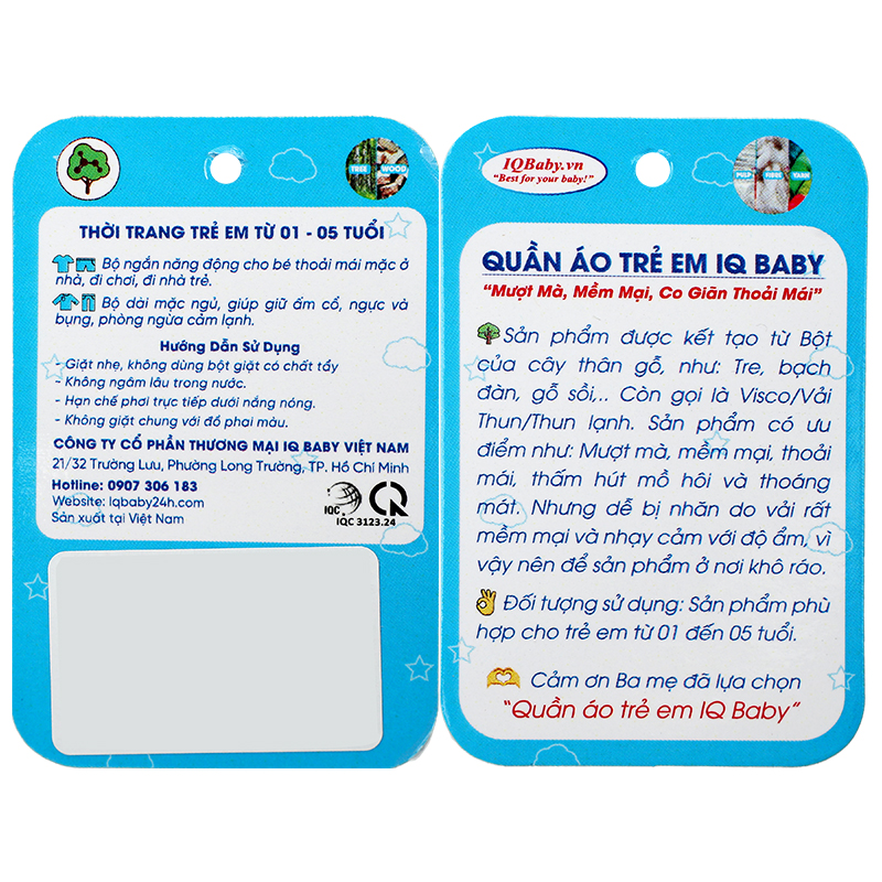 Bộ tay ngắn bé trai IQ Baby in cây dừa màu xám 10
