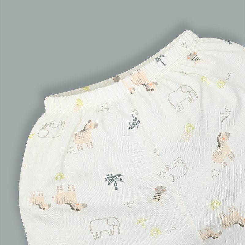 Bộ tay ngắn bé trai IQ Baby in cây dừa màu xám 7