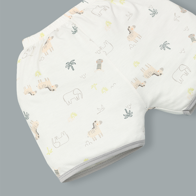 Bộ tay ngắn bé trai IQ Baby in cây dừa màu xám 8