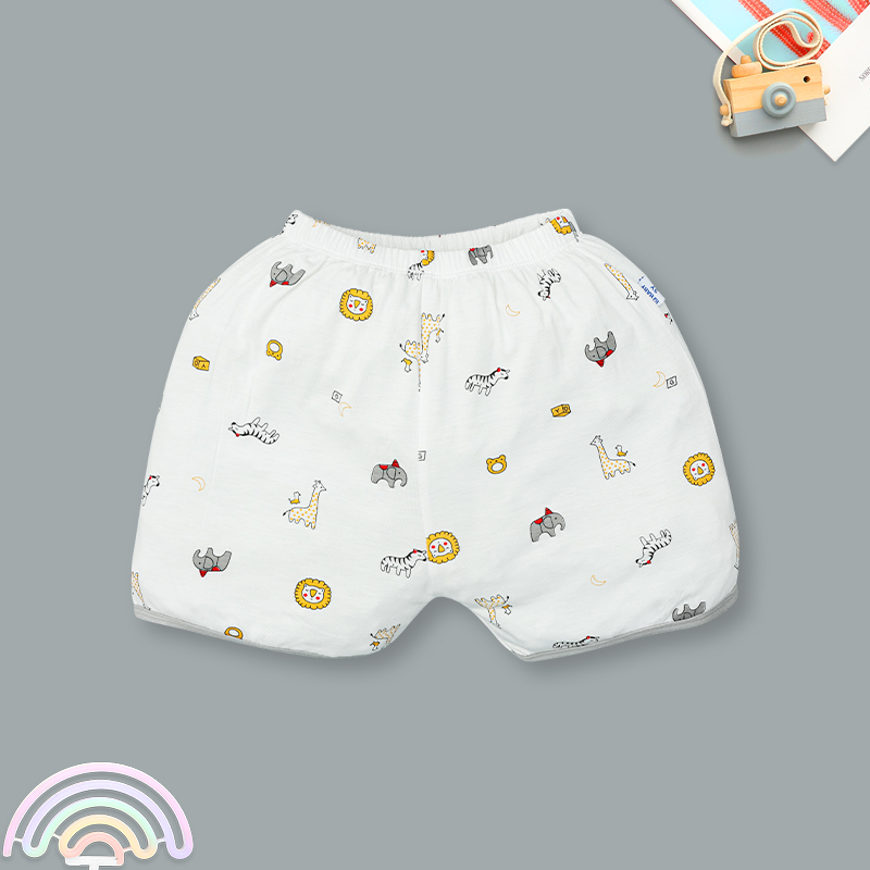 Bộ tay ngắn bé trai IQ Baby in thú màu xám 6