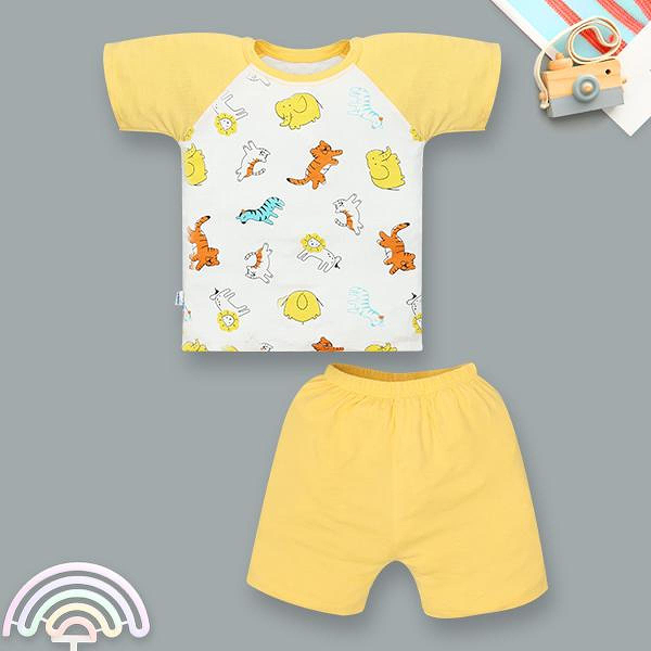 Bộ bé trai IQ Baby visco vàng