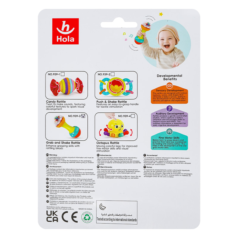 Đồ chơi lục lạc tạ tròn Hola 9199 (939-3) 3