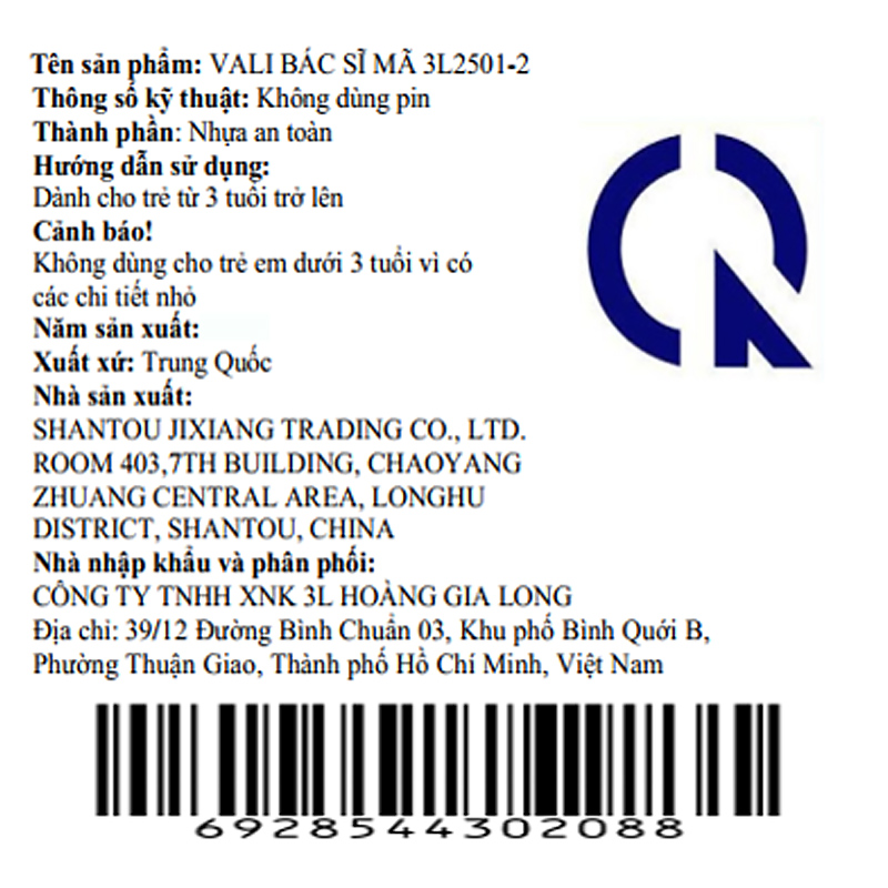 Đồ chơi balo dụng cụ bác sĩ 3L 2501-2 10
