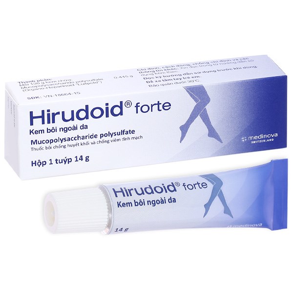 Kem bôi Hirudoid Forte trị viêm tĩnh mạch