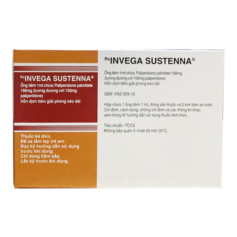 Dung dịch tiêm Invega Sustenna 1ml điều trị duy trì tâm thần phân liệt ở người lớn