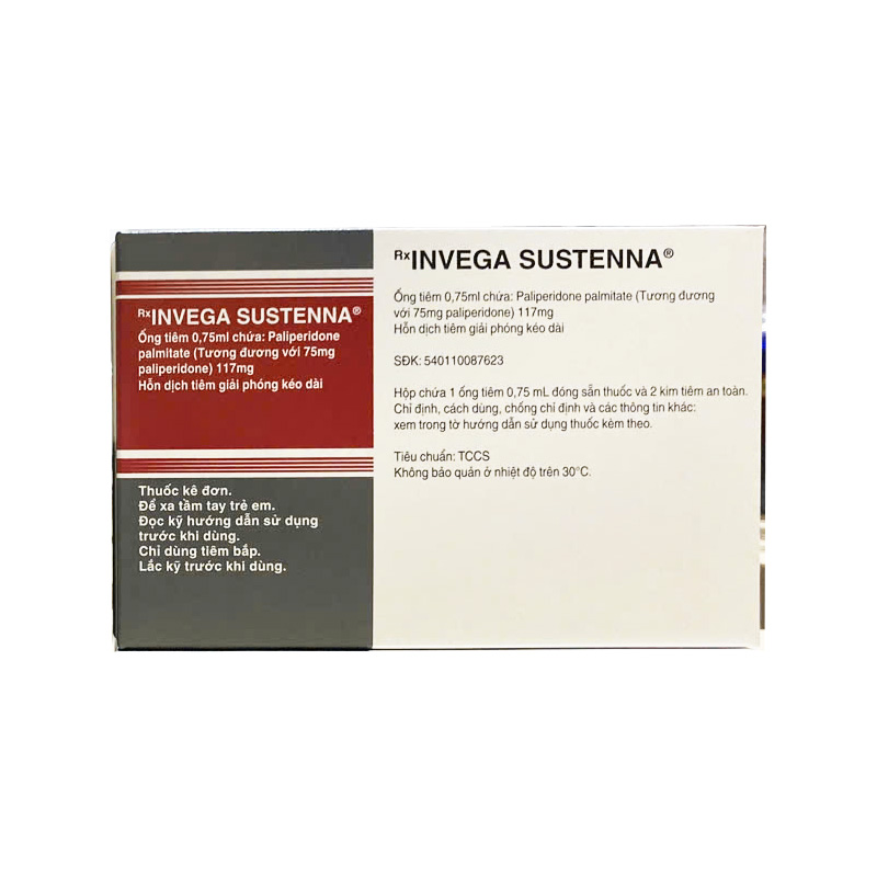 Dung dịch tiêm Invega Sustenna 0,75ml điều trị duy trì tâm thần phân liệt ở người lớn