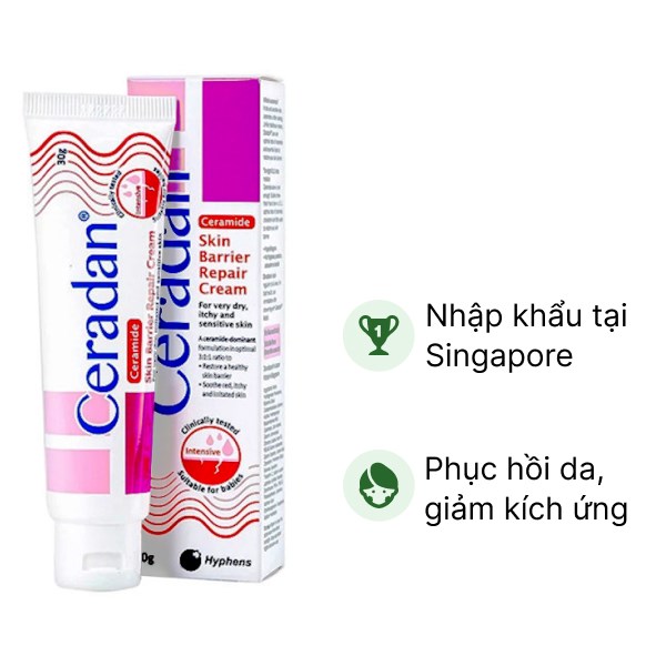 Kem dưỡng ẩm Ceradan Skin Barrier Repairphục hồi, bảo vệ da tuýp 30g  06/2026 | nhathuocankhang.com