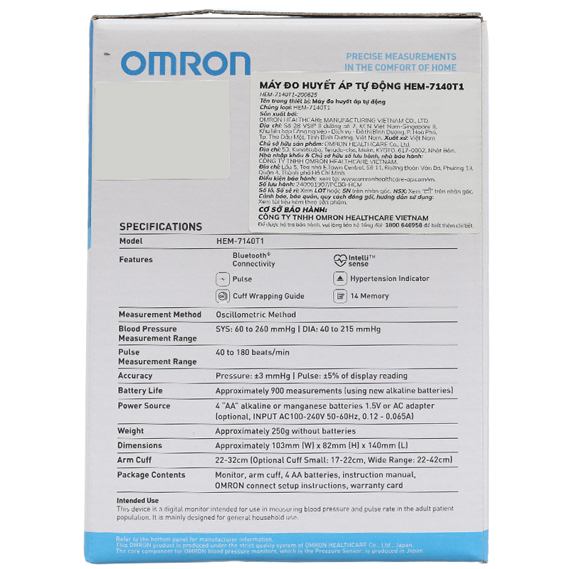 Máy đo huyết áp bắp tay Omron HEM-7140T1 - 12