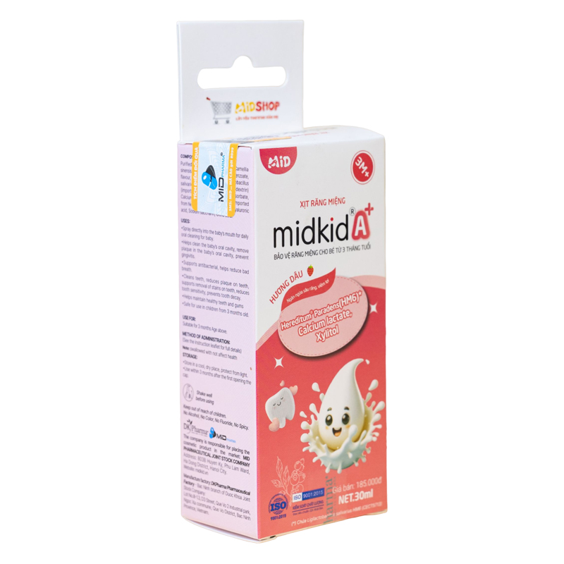 Midkid A+ chống sâu răng hương sữa, 30 ml dạng xịt (từ 3 tháng) 15