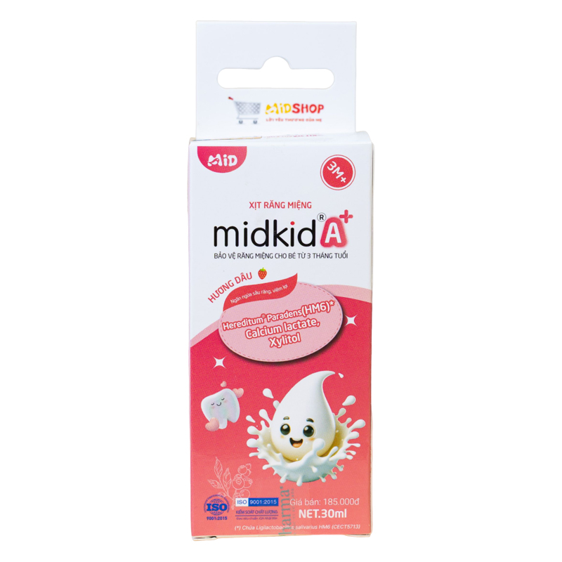 Midkid A+ chống sâu răng hương sữa, 30 ml dạng xịt (từ 3 tháng) 16