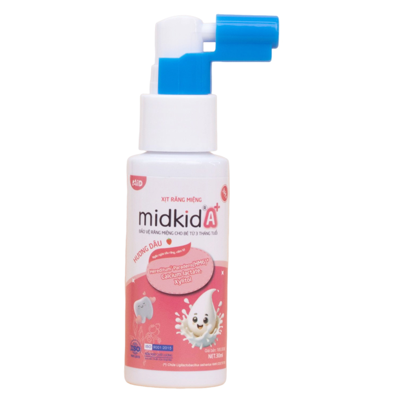Midkid A+ chống sâu răng hương sữa, 30 ml dạng xịt (từ 3 tháng) 19
