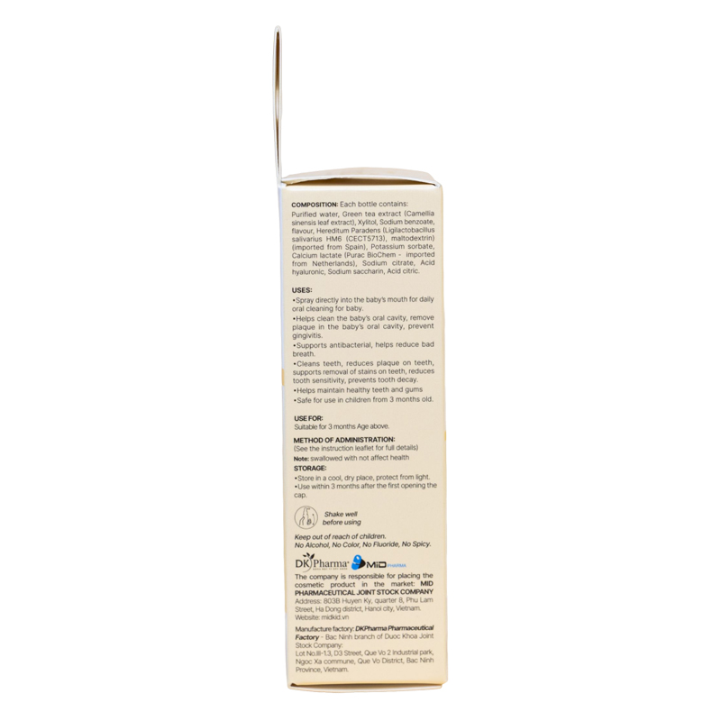 Midkid A+ chống sâu răng hương sữa, 30 ml dạng xịt (từ 3 tháng) 3