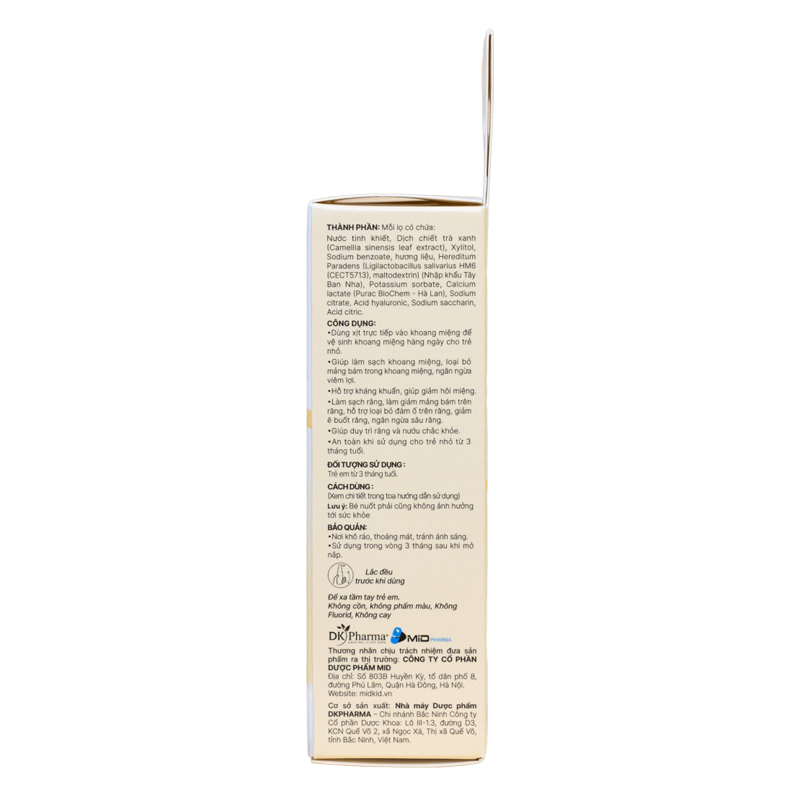 Midkid A+ chống sâu răng hương sữa, 30 ml dạng xịt (từ 3 tháng) 4
