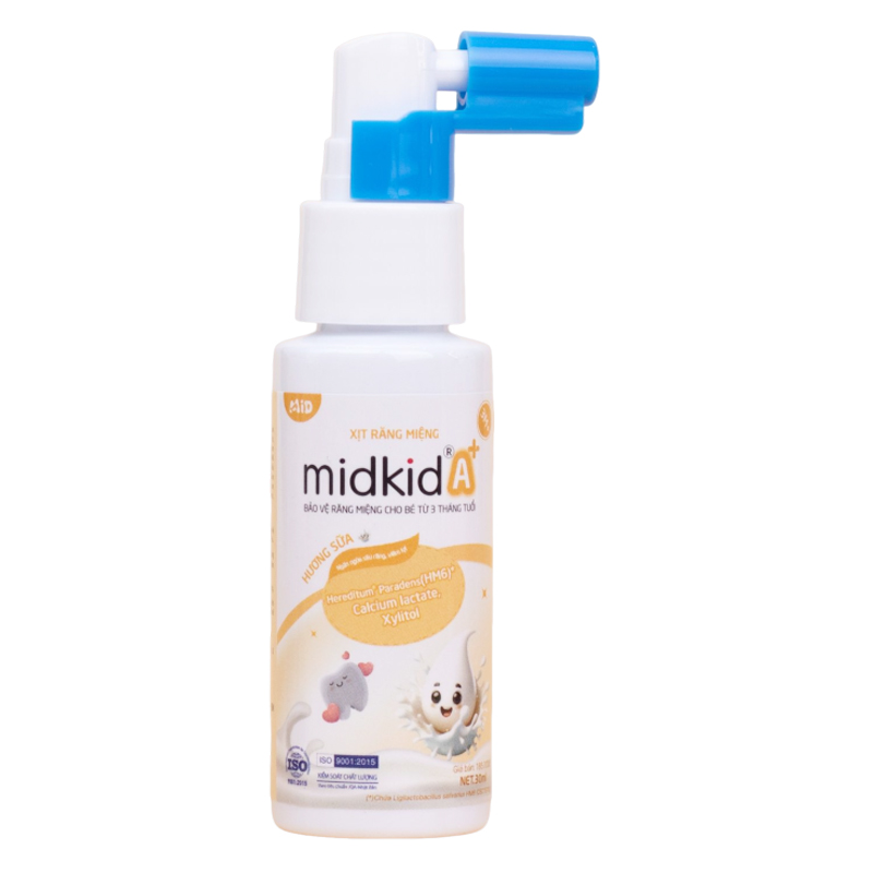 Midkid A+ chống sâu răng hương sữa, 30 ml dạng xịt (từ 3 tháng) 5