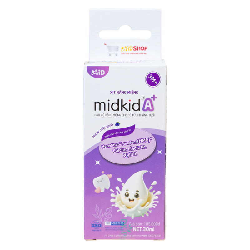 Midkid A+ chống sâu răng hương sữa, 30 ml dạng xịt (từ 3 tháng) 9
