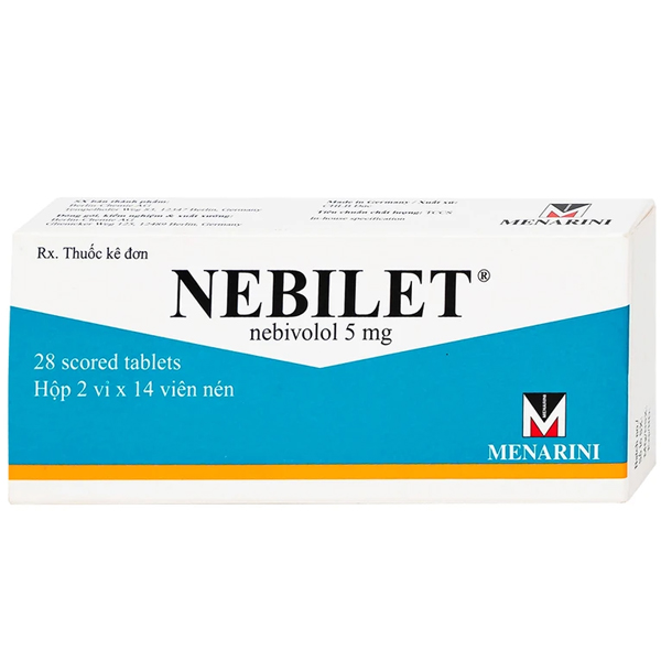 Nebilet 5mg trị tăng huyết áp, suy tim