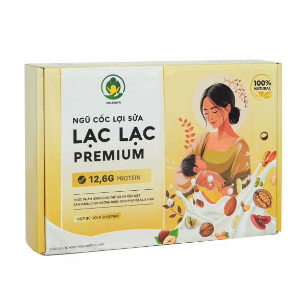 Ngũ cốc Dr.Maya Lạc Lạc Premium hỗ trợ lợi sữa, 30 gói dạng bột - AVAKids.com
