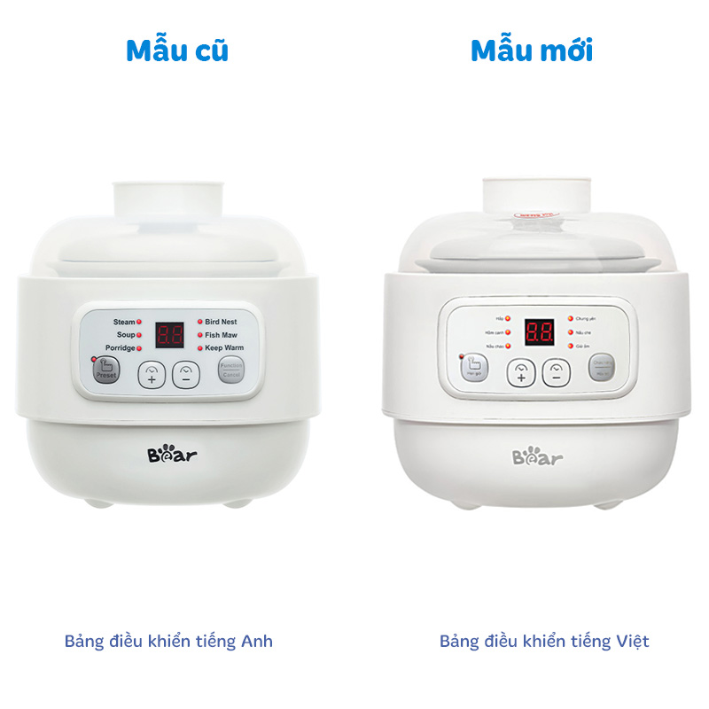 Nồi nấu chậm Bear 0.8 lít DDZ-A08T8 - Màu trắng 2