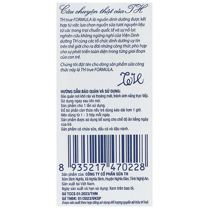 Lốc 4 hộp sữa pha sẵn TH true Formula 110 ml (1 - 2 tuổi) - Giao bao bì ngẫu nhiên 12