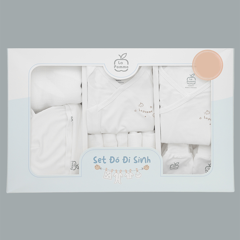 Set đi sinh La Pomme 17 món Hello World màu hồng 61