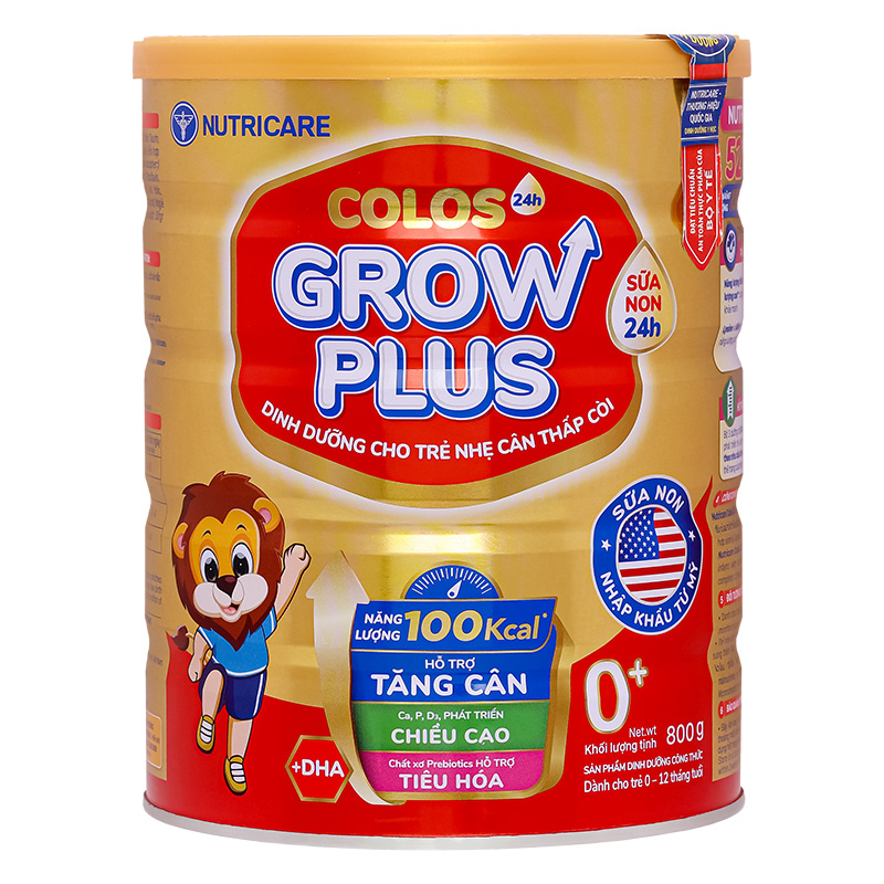 Sữa bột Nutricare Colos 24h Grow Plus 0+ 800g (0 - 1 tuổi) 2