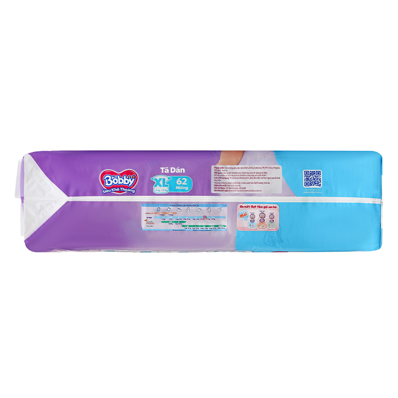 Tã dán Bobby size XL 62 miếng (12 - 17 kg) - Giao bao bì ngẫu nhiên 6