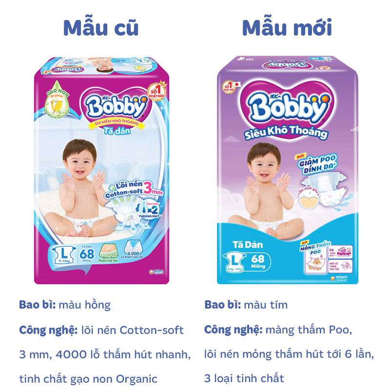 Tã dán Bobby size XL 62 miếng (12 - 17 kg) - Giao bao bì ngẫu nhiên 58