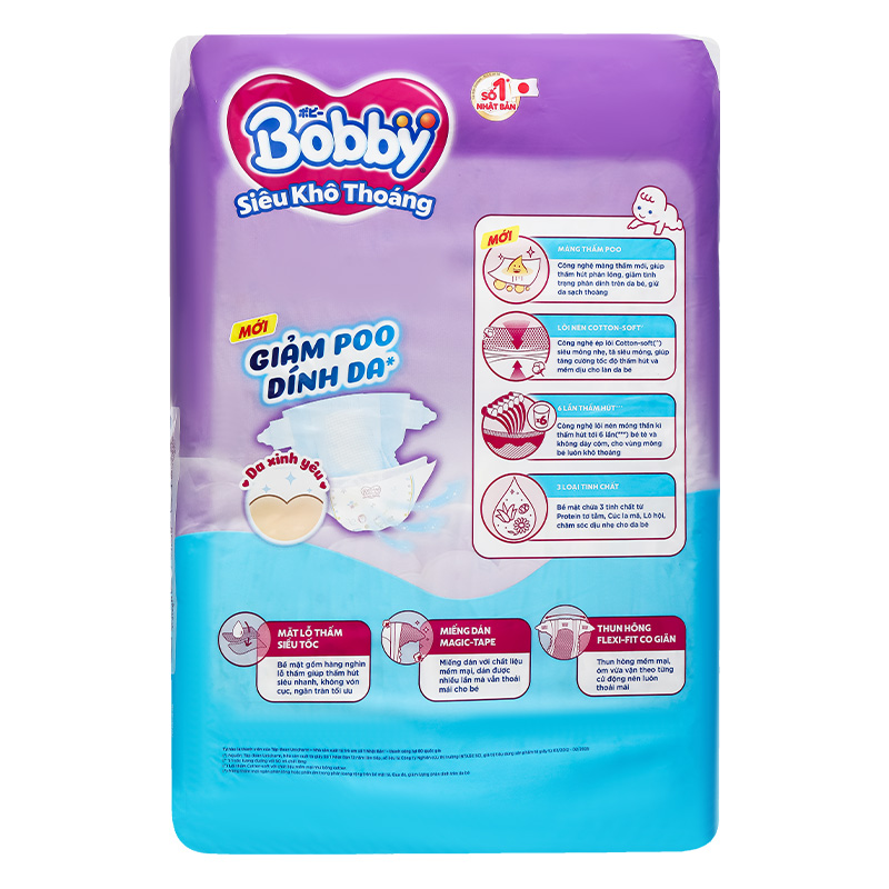 Tã dán Bobby size XL 62 miếng (12 - 17 kg) - Giao bao bì ngẫu nhiên 59