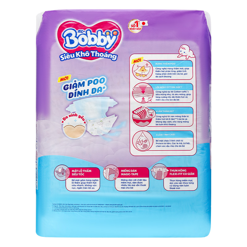 Tã dán Bobby size XL 62 miếng (12 - 17 kg) - Giao bao bì ngẫu nhiên 45