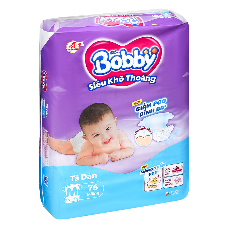 Tã dán Bobby size XL 62 miếng (12 - 17 kg) - Giao bao bì ngẫu nhiên 46