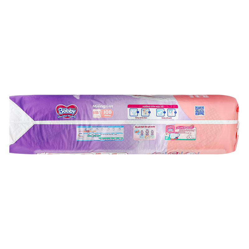 Miếng lót Bobby size NB1 108 + 6 miếng (Dưới 1 tháng) - Giao bao bì ngẫu nhiên 5