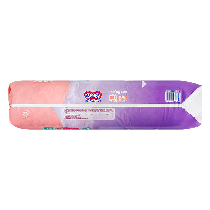 Miếng lót Bobby size NB1 108 + 6 miếng (Dưới 1 tháng) - Giao bao bì ngẫu nhiên 6