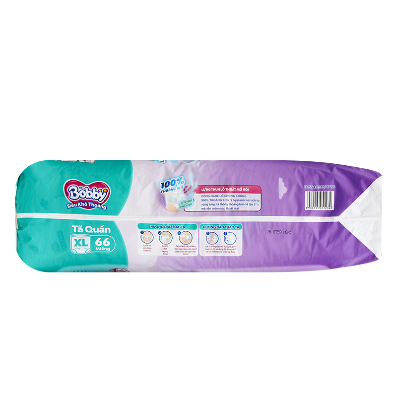 Tã quần Bobby size XL 66 miếng (12 - 17 kg) - Giao bao bì ngẫu nhiên 5