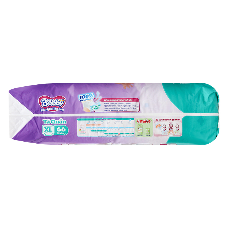Tã quần Bobby size XL 66 miếng (12 - 17 kg) - Giao bao bì ngẫu nhiên 6