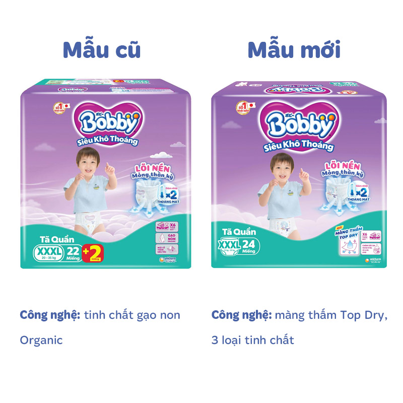 Tã quần Bobby size XXL 28 + 2 miếng (15 - 25 kg) - Giao bao bì ngẫu nhiên 17