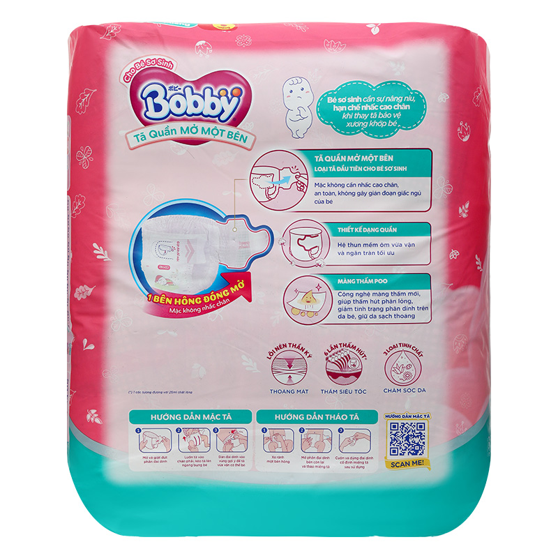 Tã quần mở một bên Bobby size S 80 miếng (4 - 8.5 kg) - Giao bao bì ngẫu nhiên 18