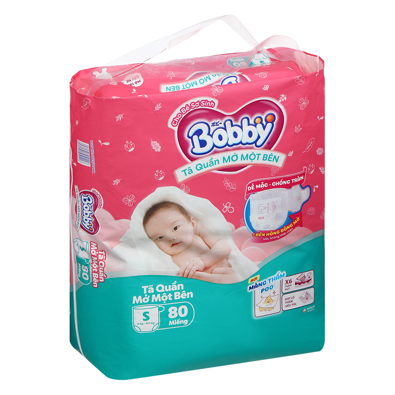 Tã quần mở một bên Bobby size S 80 miếng (4 - 8.5 kg) - Giao bao bì ngẫu nhiên 4