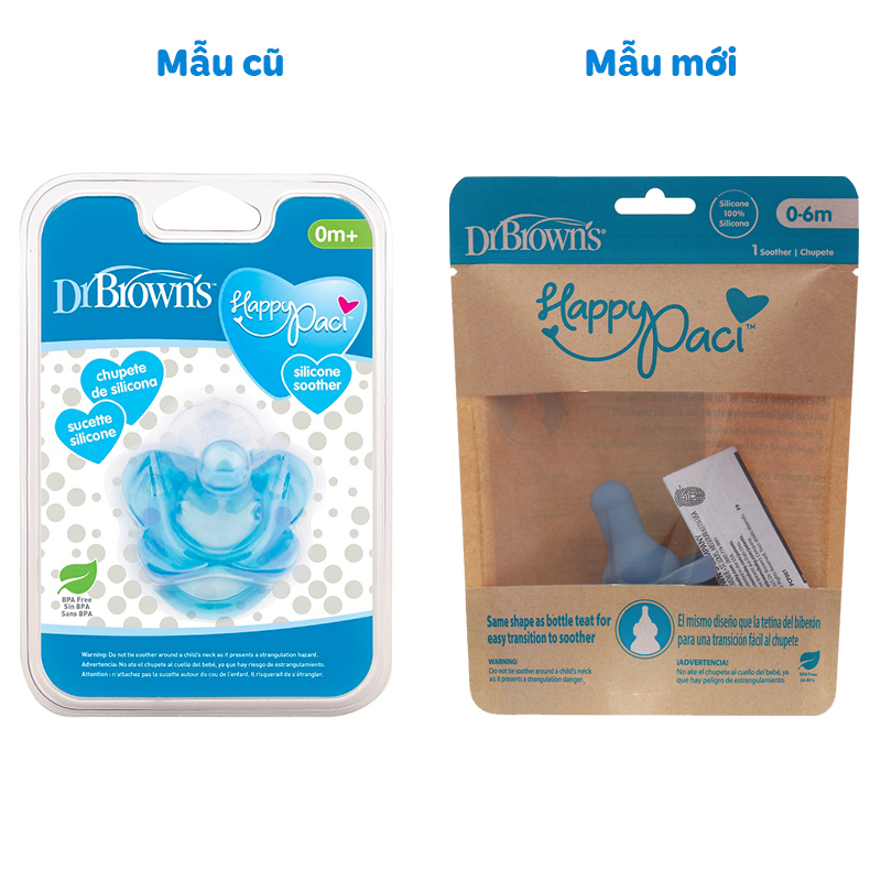 Bộ 2 ti ngậm Dr.Browns chống vẩu (từ 0 tháng) - Màu hồng 4