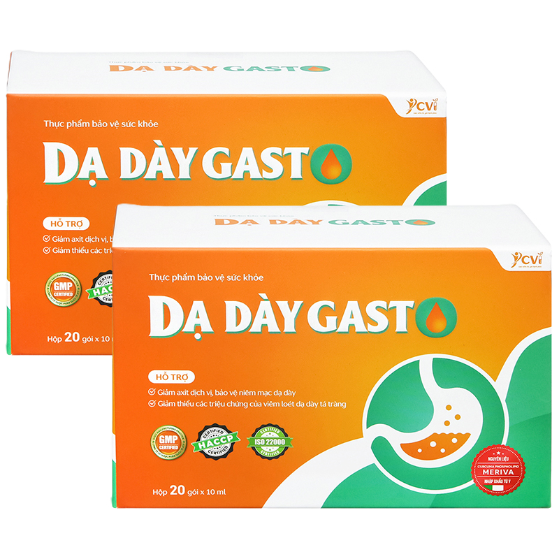 Combo 2 hộp Thực phẩm bảo vệ sức khoẻ: Dạ dày Gasto