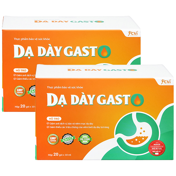 Combo 2 hộp Dạ dày Gasto hỗ trợ giảm acid dịch vị, bảo vệ dạ dày - tá tràng