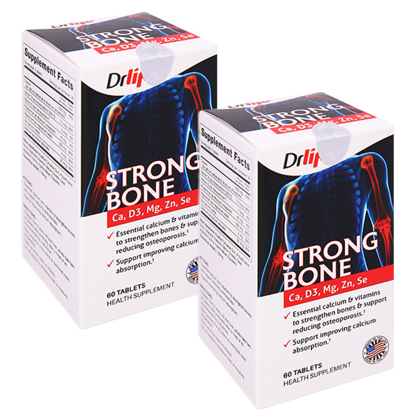 Combo 2 hộp Drlife Strong Bone bổ sung canxi, giảm nguy cơ loãng xương