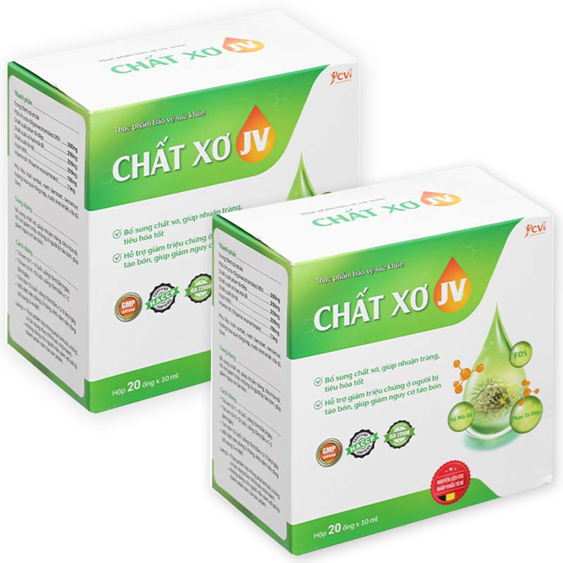 Combo 2 hộp Thực phẩm bảo vệ sức khoẻ: Chất Xơ JV