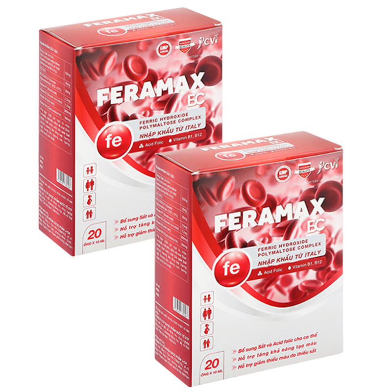 Combo 2 hộp Feramax BC hộp 20 ống x 10ml