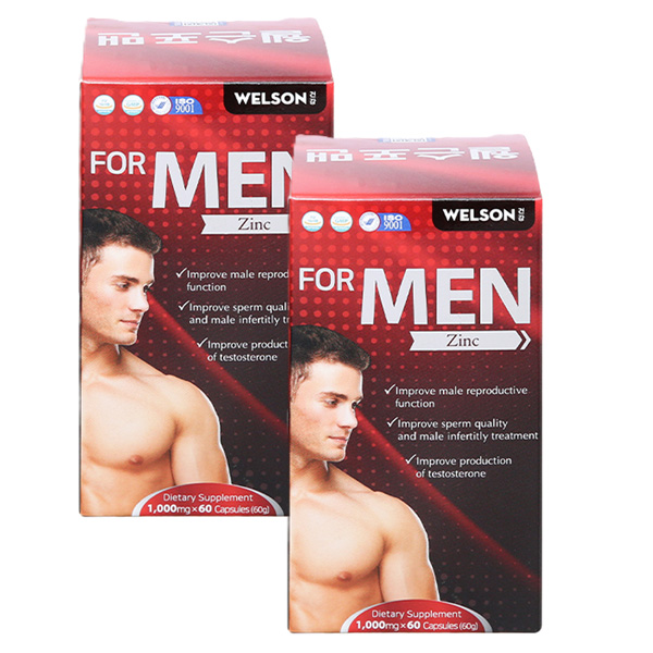 Combo 2 hộp Welson For Men Zinc hỗ trợ tăng cường khả năng sinh lý nam