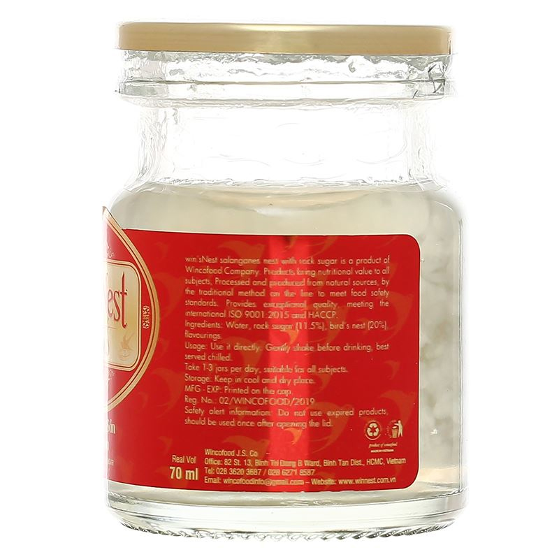 Hộp 6 hũ nước yến sào đường phèn Win'sNest 70 ml (từ 1 tuổi) 29